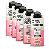 Bebida Plant Power Banana E Morango Kit 5 Unidades 250ml