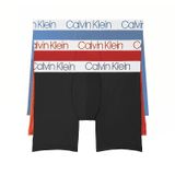 Cuecas Boxer De Microfibra Calvin Klein Para Homens, Pacote Com 3