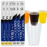 Kit 5 Pct Copo Descartável Tranparente 200ml 500un Verocopo