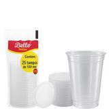 Copo Descartável 770ml Liso Com Tampa 50 Un.