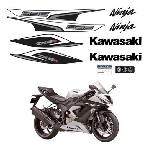 Kit Adesivo Compatível Kawasaki Ninja Zx-6r 636 2013 Branca