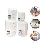Kit Com 04 Potes Herméticos Plástico 800/1400/2100/3000ml