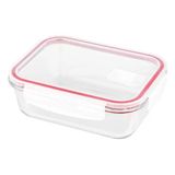 Pote De Vidro Plasvale Retangular Hermetrica 640ml 4 Travas