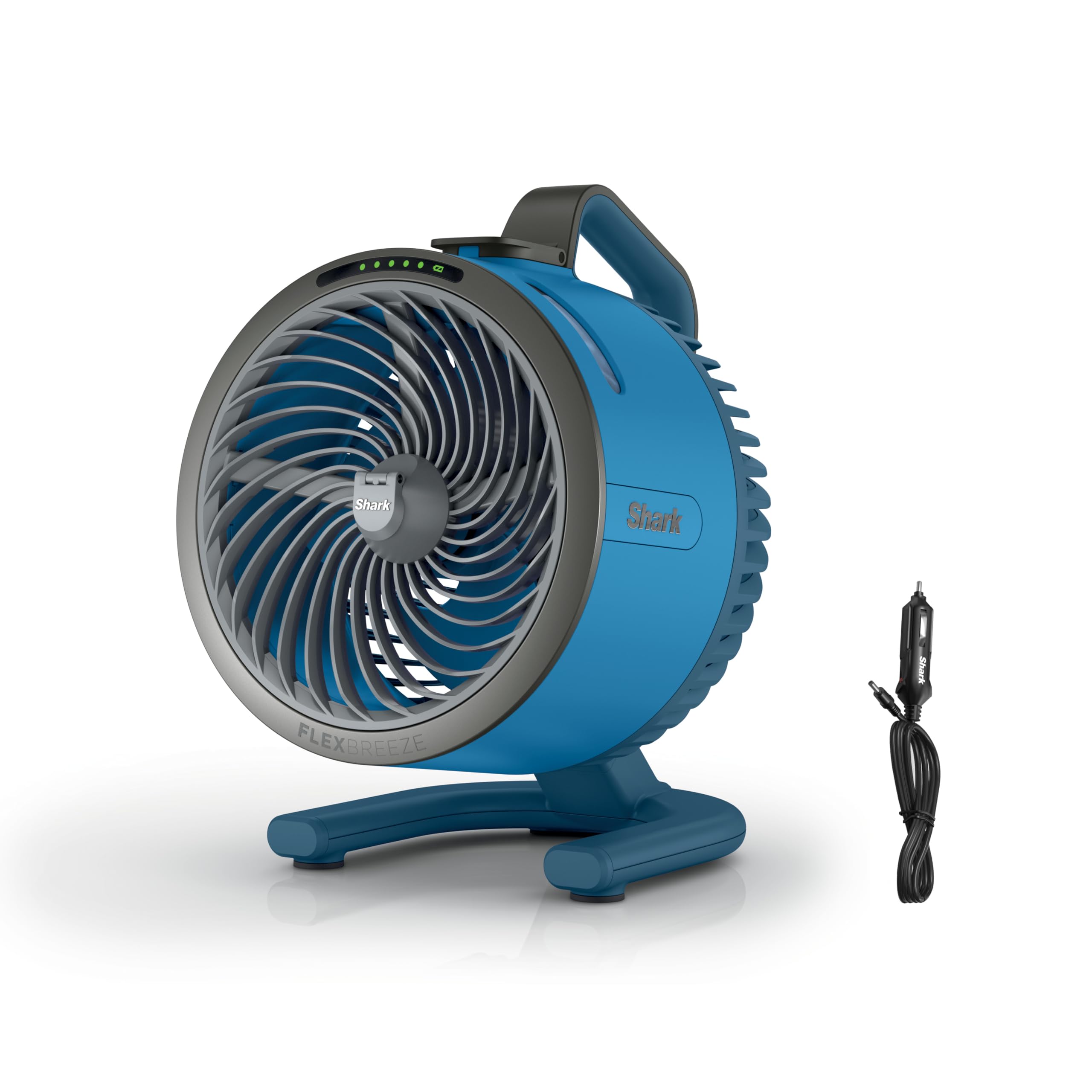 Ventilador Portátil Shark Flexbreeze Hydrogo Com Carregador De Carro Azul