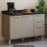 Balcão De Cozinha Para Pia 120cm Nádia Mocca/avelã L01 - Mpozenato