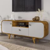 Rack Bancada Para Tv 55 Pol 156cm Demi Naturalle/off B02 - Mpozenato