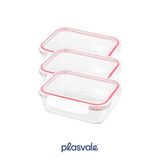 Kit 06 Potes Vidro 370ml Hermético Marmita Forno E Freezer