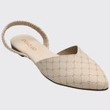 Sandália Mule Rasteira Feminina Bico Fechado Beira Rio 4134.446.29446 - Creme/nude - 36