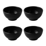 Kit Bowls Cerâmica Preto 500ml Ideal Servir Sopa E Salada