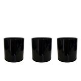 Kit 3 Copos De Vidro Whisky Preto 230 Ml