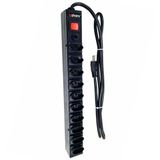 Filtro De Linha Ts Shara Pdu Protetor 10 Tomadas - 564 Preto Bivolt