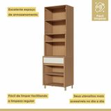 Paneleiro 4 Portas 1 Gaveta Condessa 100% Mdf Nesher Móveis Carvalho/greige Nesher