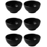 Kit De Bowls 500ml Cerâmica Preta Ideal Para Sopa E Cereal