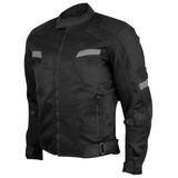 Jaqueta De Motocicleta Vance Leather Viper Reflective Mesh Black