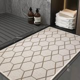 1 Tapete Banheiro Antiderrapante Absorve 50x80 Js Fu Hex M60