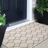 2 Tapete Porta Capacho Antiderrapante 50x80 Js Fu Hex M60