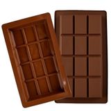 Forma Silicone Barra Chocolate Antiaderente Retangular