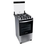 Fogão Brastemp Piso 4 Bocas Duas Prateleiras Ajustáveis Inox Bivolt Bfo4nbr