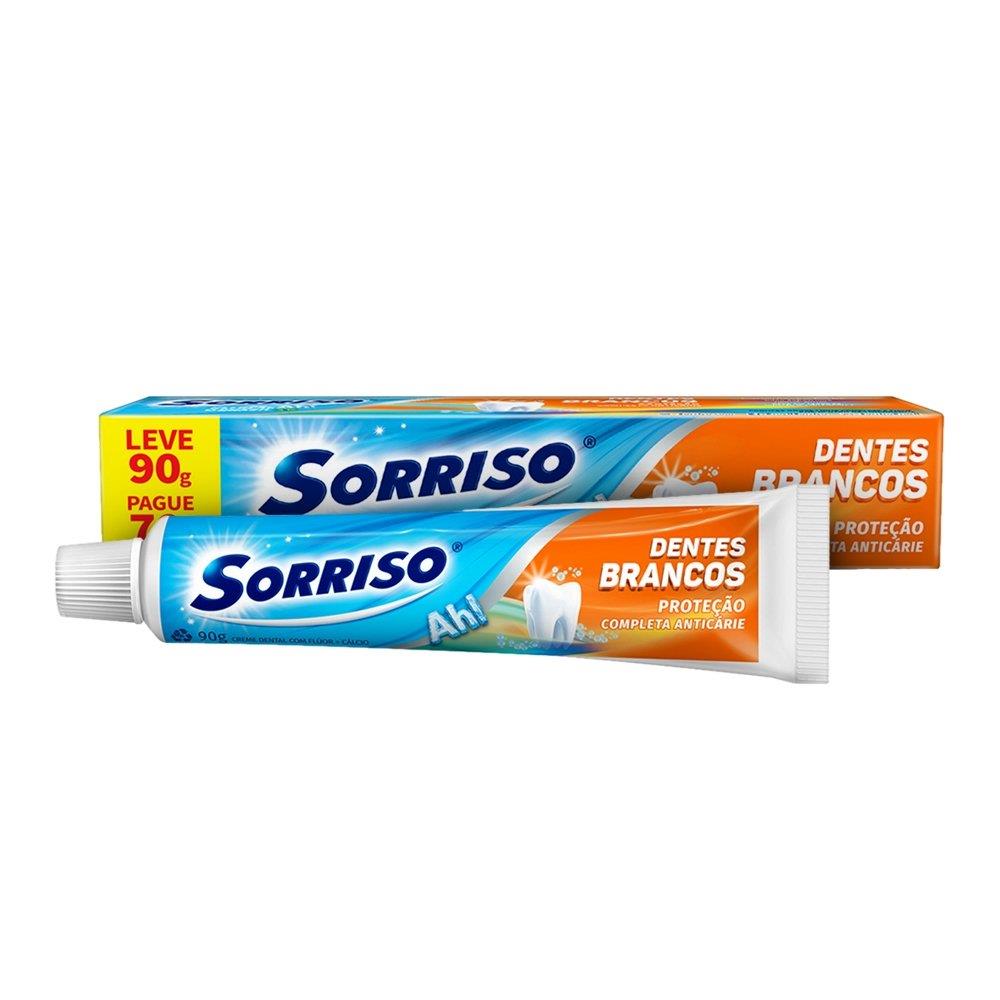 CREME DENTAL SORRISO LEVE 90G PAGUE 70G DENTES BRANCOS