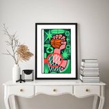 Quadro Decorativo Esporte Basquete Pop Art 45x34cm - Vidro