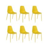 Kit 6 Cadeiras Polipropileno Miami Amarelo
