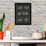 Quadro Decorativo Cozinha Food E Friends 45x34cm - Com Vidro