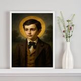 Quadro Decorativo São Domingos Sávio 45x34cm - Com Vidro