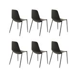 Kit 6 Cadeiras Polipropileno Miami Preto