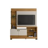 Home P/ Tv Até 50 Pol Alagoas C/ 2 Portas E 5 Prateleiras 187x160cm Nature/off White - Linea Brasil
