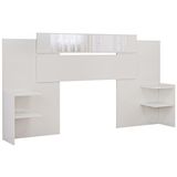 Cabeceira Cama Box Madeirado Solteiro/casal/queen Mila C/ Espelho Off White - Panan