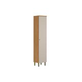 Paneleiro De Cozinha Selene C/ 1 Porta E 4 Prateleiras 45cm Jequitiba/off White Fosco - Linea Brasil