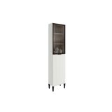Paneleiro De Cozinha Alpha 2509 C/ 2 Portas (1 C/ Vidro) 50cm Branco - Carraro