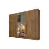 Guarda Roupa Casal 6 Portas (2 C/ Espelho E 2 Ripadas) E 6 Gavetas Bragança/coimbra Cumaru 23 - Novo Horizonte