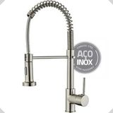 Torneira Gourmet Cozinha Monocomando 50cm Luxo Inox Escovado