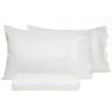 Jogo De Cama Lmpeter Queen Microfibra 100% Poliéster 3 Peças Branco