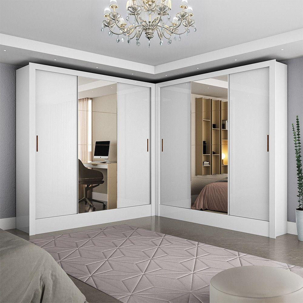 Closet Casal Duplo Dubai 6 Portas Plus 6 Gavetas Branco - Carrefour