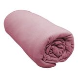 Lençol Com Elástico Solteiro Portallar Malha 100% Algodão Liso Linha Casa Rosa Cravo