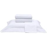 Jogo De Cama Buettner Queen Percal 1000 Fios Dobra Feita Luxo 4 Peças Branco