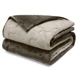 Edredom Buettner Queen Plush Flannel 100% Poliéster Dupla Face 240mx260m Chocolate Escuro E Chocolate Claro
