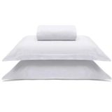 Jogo De Cama Buettner King Malha 100% Algodao Liso 3 Peças Image Branco