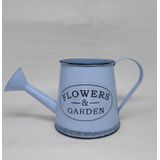 Vaso Regador Decoração Metal Flowers Garden Arranjo Azul