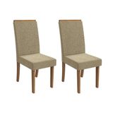 Kit 2 Cadeiras Sala Jantar Íris 2cad142 Madeirado 2 Un Canela/boucle Bege - Kappesberg