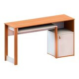 Mesa Escrivaninha Juvenil Versa Home C/ 1 Porta Freijo/branco - Telasul