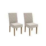 Kit 2 Cadeiras Sala Jantar Verbena 2cad133 Madeirado 2 Un Canela/linho Bege Caqui - Kappesberg