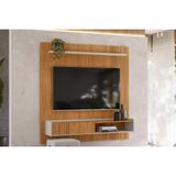 Painel Quarto P/ Tv Até 65 Pol Dublin C/ 1 Porta E 1 Prateleira 160x160cm Nature/off White - Linea Brasil