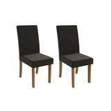 Kit 2 Cadeiras Sala Jantar Dália 2cad131 Madeirado 2 Un Canela/suede Grafite - Kappesberg