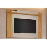 Painel Quarto P/ Tv Até 60 Pol Tulum Extensivel C/ 1 Prateleira 160 Ou 180x150cm Tauari/off White Fosco - Linea Brasil