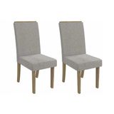 Cadeira De Cozinha Íris 2cad142 Madeirado Kit 2 Un Canela/boucle Bege Fendi - Kappesberg