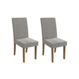 Kit 2 Cadeiras Sala Jantar Dália 2cad131 Madeirado 2 Un Canela/boucle Cinza - Kappesberg