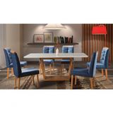 Sala De Jantar Completa Com 6 Cadeiras 2,0x0,90 Metros - Turim - Art Salas